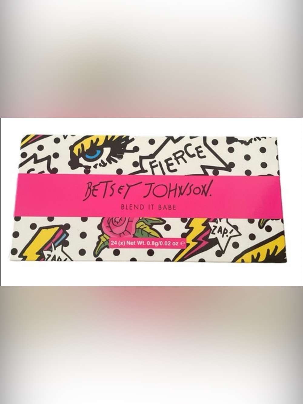 Betsey Johnson Black, Pink & Yellow Pop Art Eyeshadow Palette